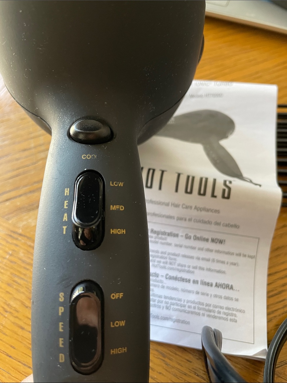 Hot Tools Professional Tourmaline SuperLite Hair Dryer - Black - Picture 6 of 8